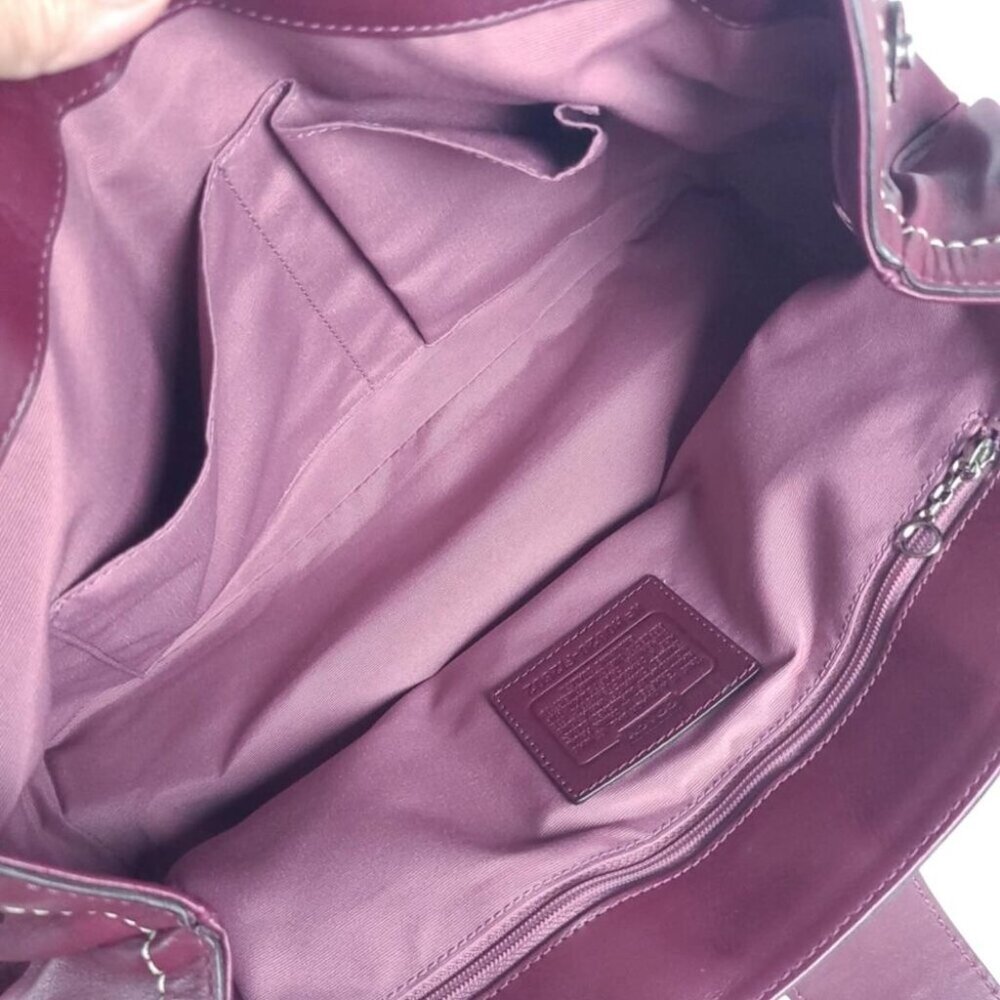 COACH Hamptons Satchel in burgundy/berry red Y2K - Picture 12 of 12